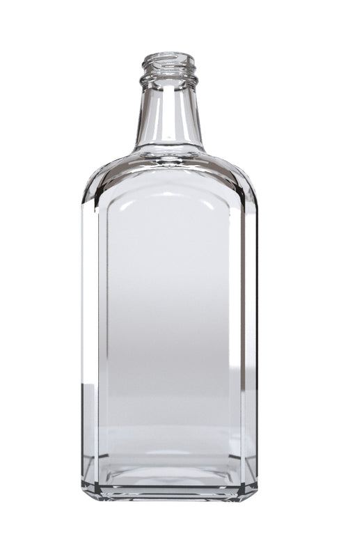 Botella Ginebra Rectangular 700 ml Rosca 30400 Cristalino