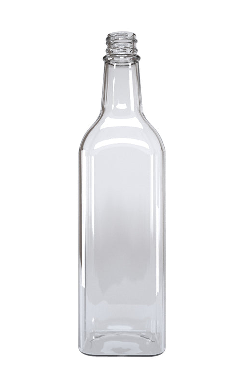 Tequilera Cuadrada 750 ml Rosca 28350 Cristalino