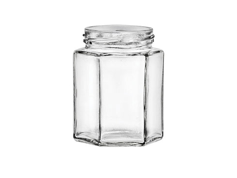 Tarro Hexagonal 190 ml Twist Off 58 Cristalino