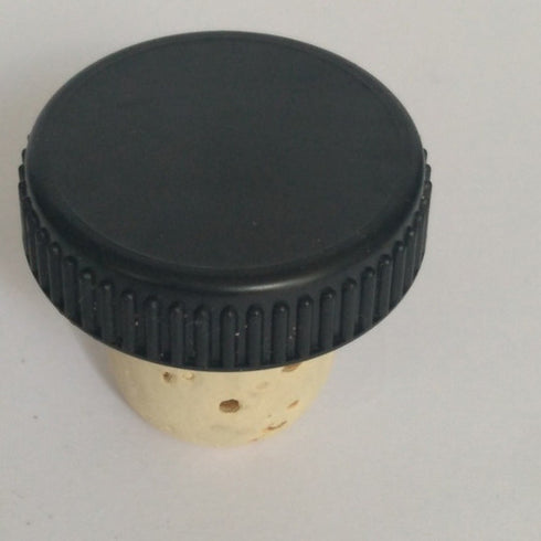 Tapon Plastico Negro Corcho Sintetico 27 x 20 para Bordalesa