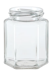 Tarro Hexagonal 283 ml Twist Off 63 Cristalino