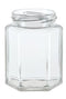 Tarro Hexagonal 283 ml Twist Off 63 Cristalino